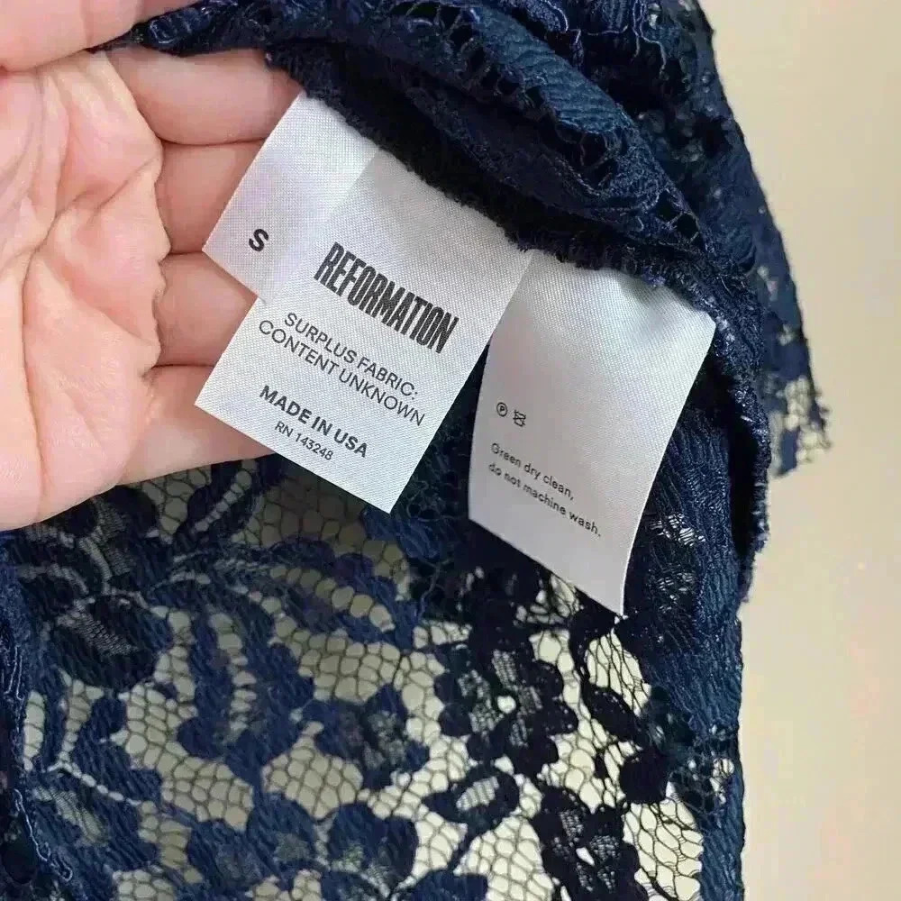 Reformation Marie Top Navy Size Small - Picture 7 of 12